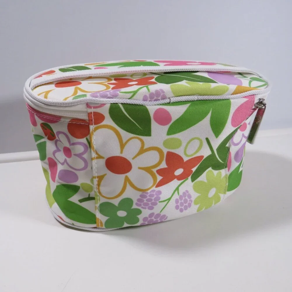 Clinique makeup/cosmetic travel bag/case Fruit & Flowers LIKE NEW
